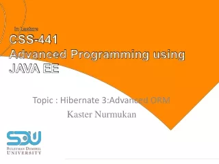 In Lacture CSS-441 Advanced Programming using JAVA EE