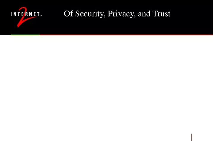 of security privacy and trust