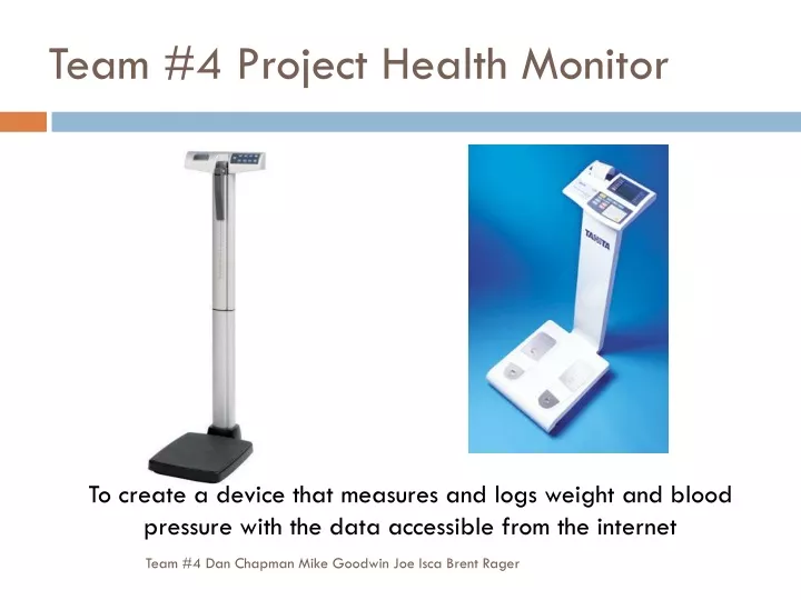team 4 project health monitor