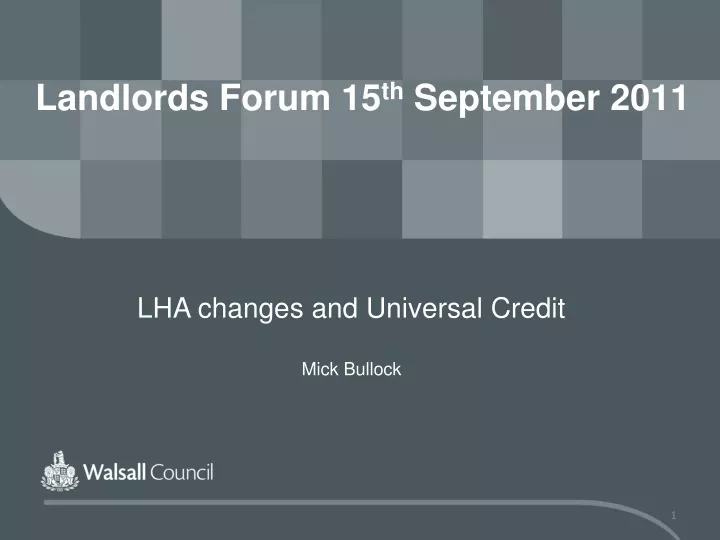 landlords forum 15 th september 2011