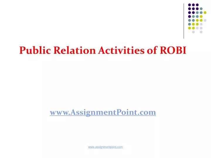public relation activities of robi