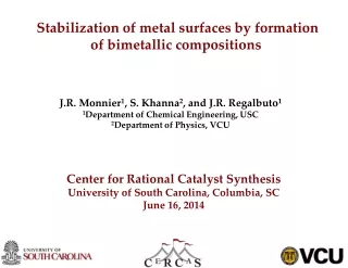 Stabilization of metal surfaces by formation of bimetallic  compositions