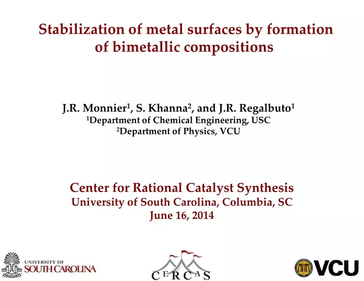 stabilization of metal surfaces by formation