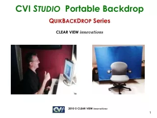 CVI  S TUDIO   Portable Backdrop Q UIK B ACK D ROP  Series CLEAR VIEW  innovations