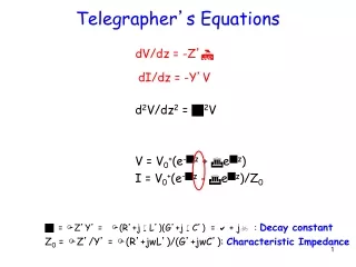 Telegrapher ’ s Equations