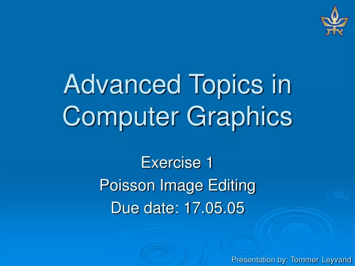 advanced topics in computer graphics