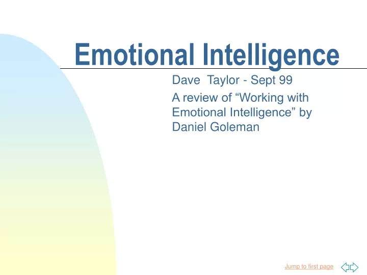 emotional intelligence