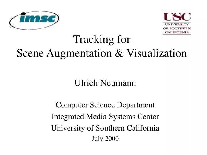 tracking for scene augmentation visualization