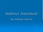 Indirect Statement - slide 1