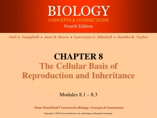 CHAPTER 8 The Cellular Basis of Reproduction and Inheritance