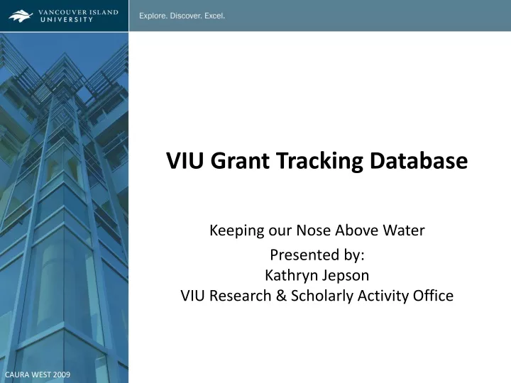viu grant tracking database
