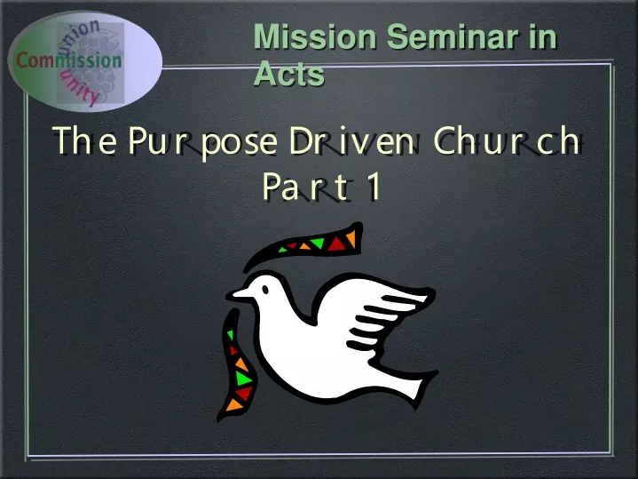 mission seminar in acts