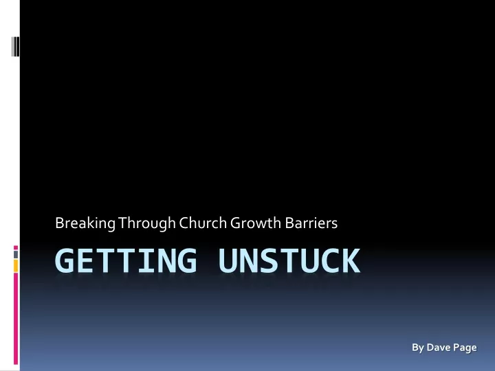 breaking through church growth barriers