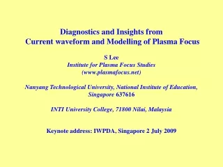 Keynote address: IWPDA, Singapore 2 July 2009