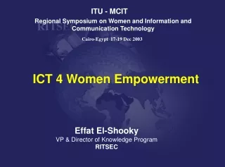 Regional Symposium on Women and Information and Communication Technology