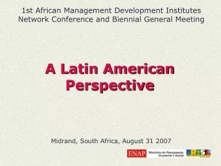 A Latin American Perspective