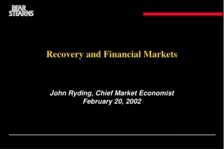 Recovery and Financial Markets