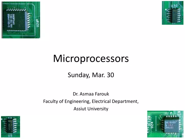 sunday mar 30 dr asmaa farouk faculty of engineering electrical department assiut university