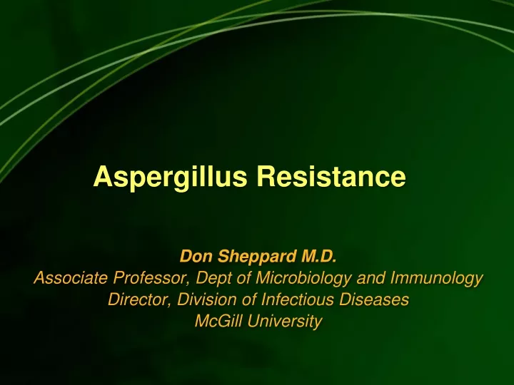 aspergillus resistance