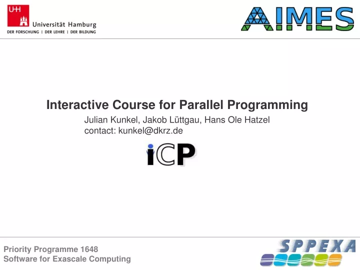 interactive course for parallel programming