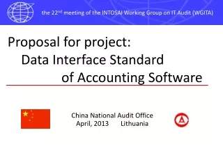 Proposal for project:     Data Interface Standard                  of Accounting Software