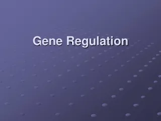 Gene Regulation