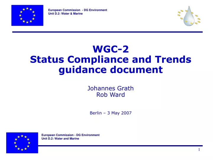 wgc 2 status compliance and trends guidance