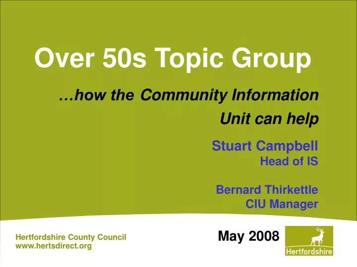 over 50s topic group