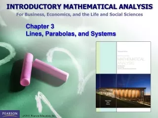 Chapter 3  Lines, Parabolas, and Systems