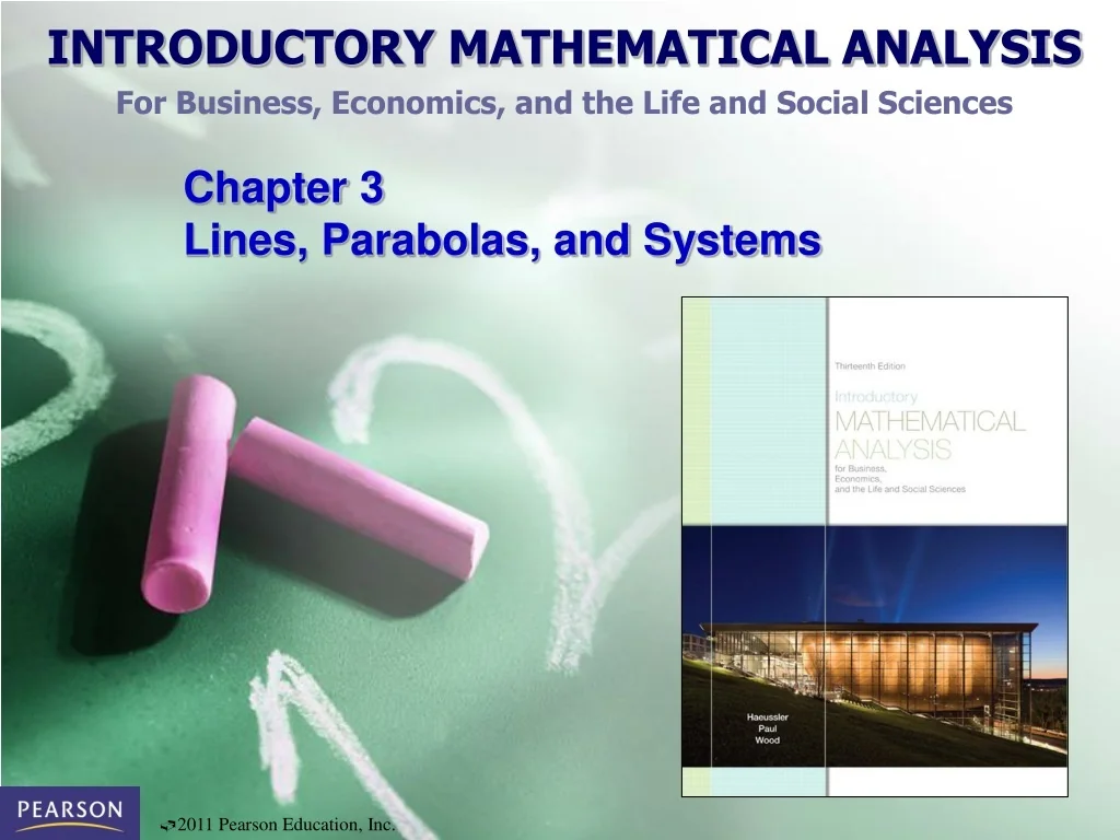 PPT - Exploring Lines, Parabolas & Systems: Equations and Applications ...