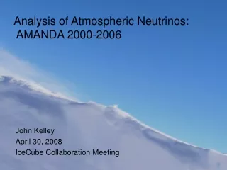 Analysis of Atmospheric Neutrinos:  AMANDA 2000-2006