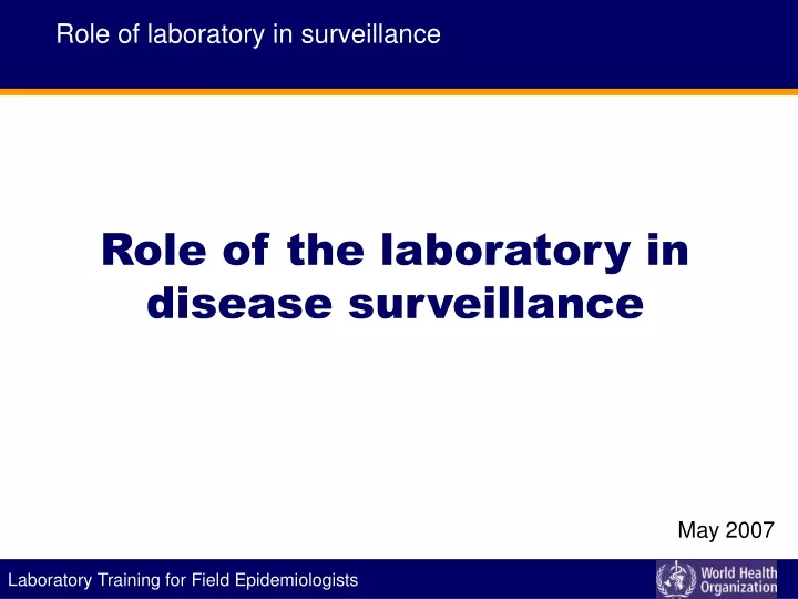 role of laboratory in surveillance