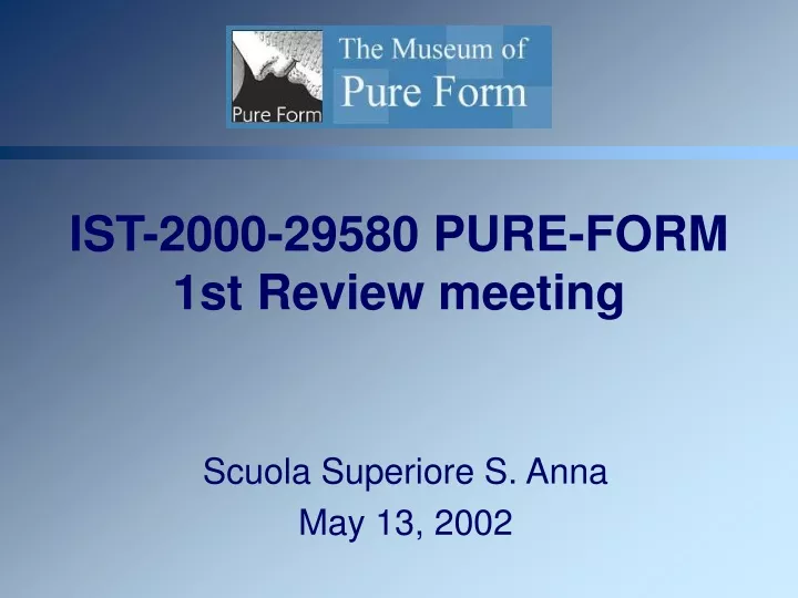 scuola superiore s anna may 13 2002