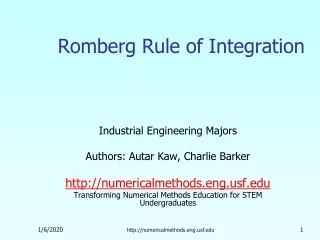 Romberg Rule of Integration