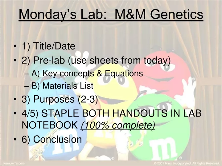 monday s lab m m genetics