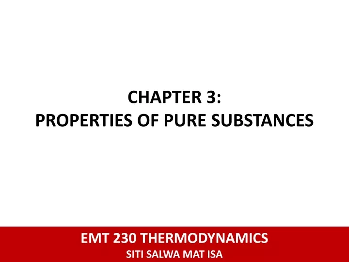 chapter 3 properties of pure substances