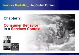 Chapter 2: Consumer Behavior  in a  Services Context