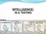 Intelligence: IQ Testing & Theories - slide 1