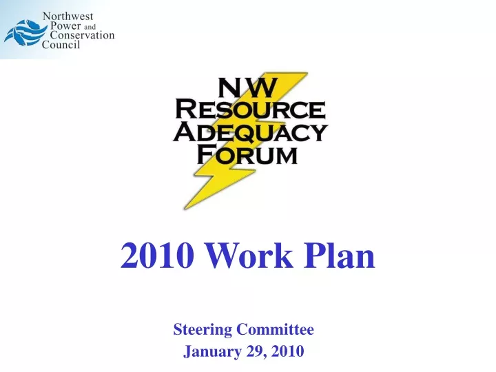 2010 work plan
