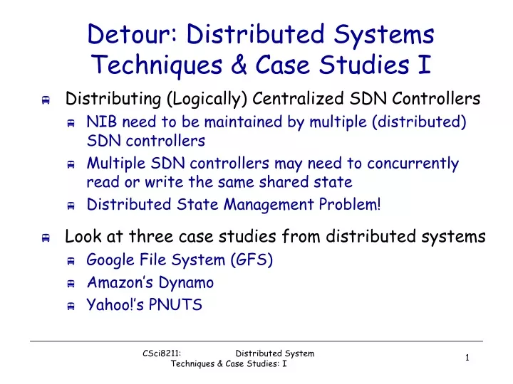 detour distributed systems techniques case studies i