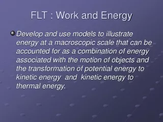 FLT : Work and Energy