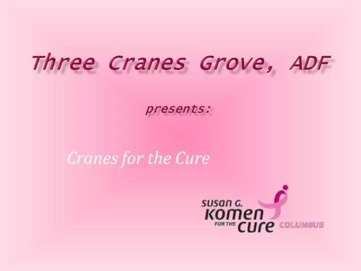 three cranes grove adf presents