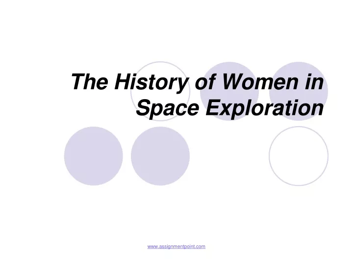 the history of women in space exploration