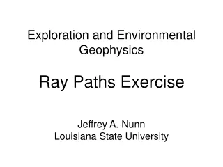 Exploration and Environmental Geophysics