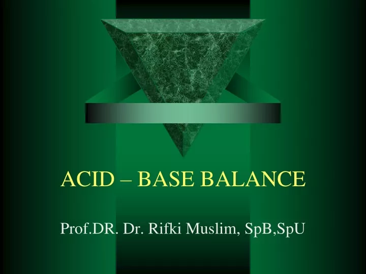 acid base balance