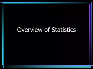 Overview of Statistics