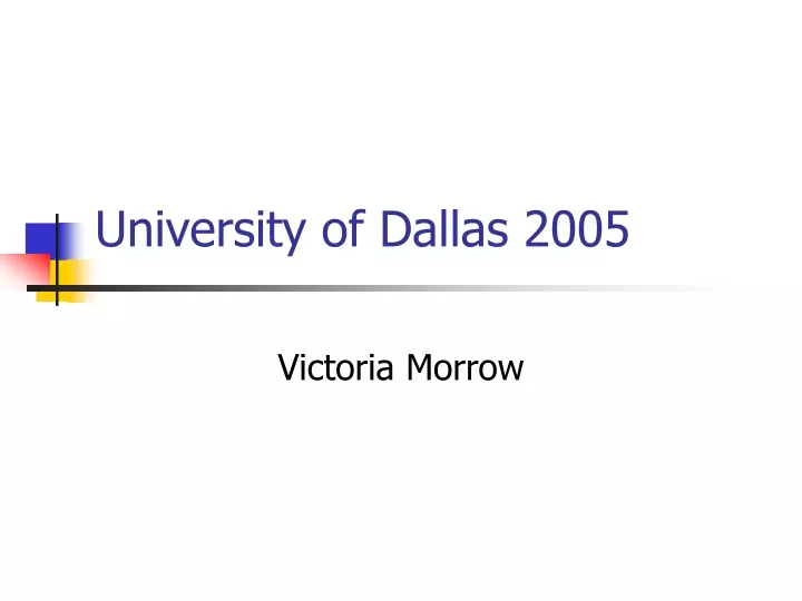 university of dallas 2005