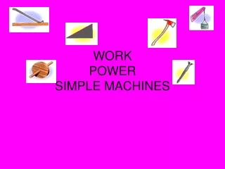 WORK POWER SIMPLE MACHINES