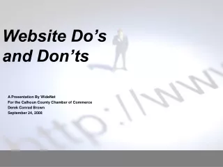 Website Do’s  and Don’ts