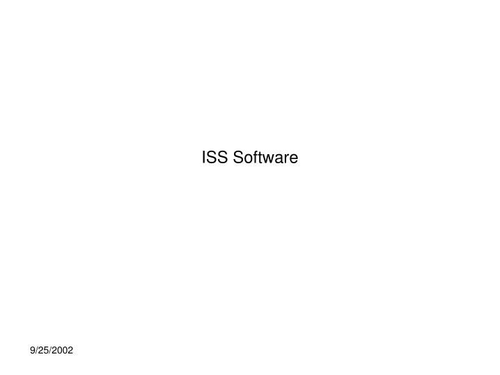 iss software